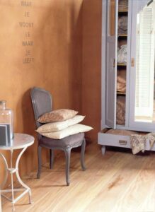 Homemade Clay Plaster Walls In Bedroom